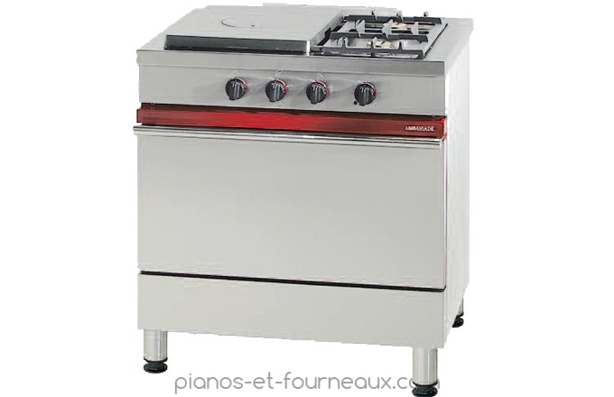 CG 831 CF L 800 - P 650 - H 900 Fourneau avec plaque coup de feu, 2 feux vifs, 1 four gaz 620 x 400. Ambassade de Bourgogne les   - pianos-et-fourneaux.com le spécialiste des pianos de cuisine et fourneaux de cuisson Lacanche et Westhal