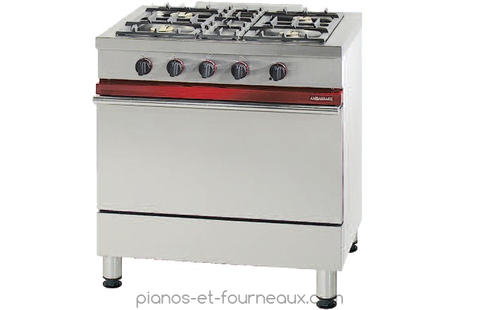 CG 841 P L 800 - P 650 - H 900 Fourneau 4 feux vifs, 1 four gaz 620 x 400. Ambassade de Bourgogne les fourneaux des professionne  - pianos-et-fourneaux.com le spécialiste des pianos de cuisine et fourneaux de cuisson Lacanche et Westhal