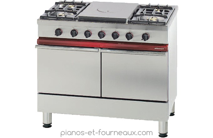 CG 1052 CF L 600 - L 1000 - P 650 - H 900 Fourneau 4 feux vifs, 1 plaque coup de feu, 2 fours gaz 55 L. Ambassade de Bourgogne l  - pianos-et-fourneaux.com le spécialiste des pianos de cuisine et fourneaux de cuisson Lacanche et Westhal