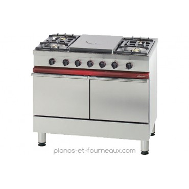 CG 1052 CF L 600 - L 1000 - P 650 - H 900 Fourneau 4 feux vifs, 1 plaque coup de feu, 2 fours gaz 55 L. Ambassade de Bourgogne l - pianos-et-fourneaux.com le spécialiste des pianos de cuisine et fourneaux de cuisson Lacanche