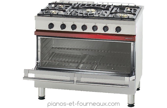 CG 1051 B L 1000 - P 650 - H 900 Fourneau 5 feux vifs, 1 four gaz 137 L. Ambassade de Bourgogne les fourneaux des professionnels  - pianos-et-fourneaux.com le spécialiste des pianos de cuisine et fourneaux de cuisson Lacanche et Westhal
