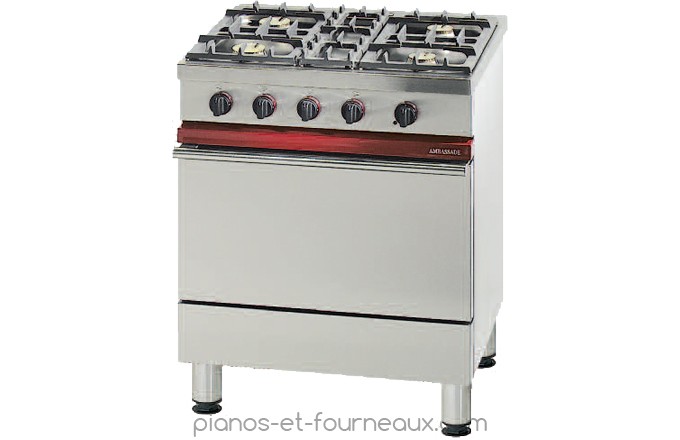 CG 741 L 700 - P 650 - H 900 Fourneau 4 feux vifs, 1 four gaz Gastronorme 1/1 . Ambassade de Bourgogne les fourneaux des profess  - pianos-et-fourneaux.com le spécialiste des pianos de cuisine et fourneaux de cuisson Lacanche et Westhal