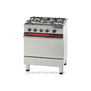 CG 741 L 700 - P 650 - H 900 Fourneau 4 feux vifs, 1 four gaz Gastronorme 1/1 . Ambassade de Bourgogne les fourneaux des profess - pianos-et-fourneaux.com le spécialiste des pianos de cuisine et fourneaux de cuisson Lacanche